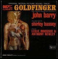 5k036 GOLDFINGER soundtrack Canadian record '64 Sean Connery as James Bond, original movie music!