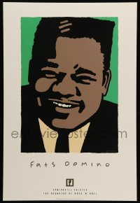 5k040 FATS DOMINO 2-sided 14x21 music poster '97 Schwab artwork of the legendary blues pianist!