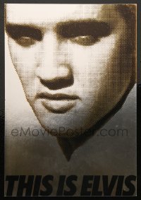5k024 THIS IS ELVIS foil trade ad '81 Elvis Presley rock 'n' roll biography, portrait of The King!