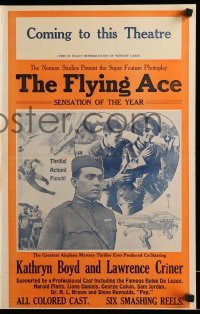 5k064 FLYING ACE pressbook '26 exact full-size image of the 14x22 window card!