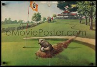 5k113 CADDYSHACK promo brochure '80 different art of gopher on golf course + cast portraits!