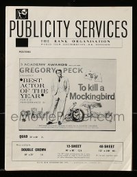 5m521 TO KILL A MOCKINGBIRD English pressbook '63 different images of Gregory Peck, Harper Lee!