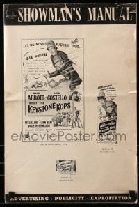 5m533 ABBOTT & COSTELLO MEET THE KEYSTONE KOPS pressbook '55 Bud & Lou in the movies' maddest days!