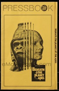 5m562 BENEATH THE PLANET OF THE APES pressbook '70 sci-fi sequel, what lies beneath may be the end