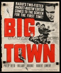 5m569 BIG TOWN pressbook '46 Philip Reed & Hillary Brooke, from radio show that thrilled millions!