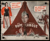 5m600 CAUGHT IN THE DRAFT die-cut pressbook '41 Bob Hope & sexy Dorothy Lamour in World War II!