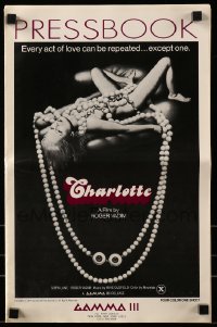 5m603 CHARLOTTE pressbook '75 La Jeune fille Assassinee, Roger Vadim, bizarre sexy image!