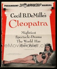 5m610 CLEOPATRA pressbook R52 sexy Claudette Colbert as the Princess of the Nile, Cecil B. DeMille