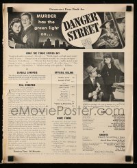 5m625 DANGER STREET pressbook '47 Jane Withers, it's one way... to MURDER and DEATH!