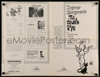 5m633 DEVIL'S EYE pressbook '62 Ingmar Bergman directed, includes a cool die-cut counter display!