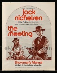 5m889 SHOOTING pressbook R71 different art of cowboy Jack Nicholson, directed by Monte Hellman!