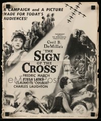 5m890 SIGN OF THE CROSS pressbook R44 Cecil B. DeMille classic, Fredric March, Landi, Colbert!