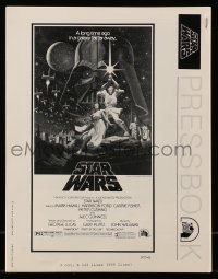 5m911 STAR WARS pressbook '77 George Lucas classic sci-fi epic, lots of advertising images!