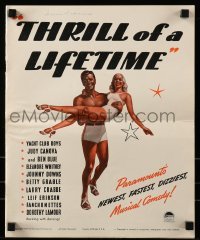 5m942 THRILL OF A LIFETIME pressbook '37 Buster Crabbe, sexy Betty Grable & Dorothy Lamour!
