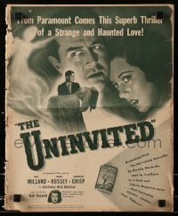 5m963 UNINVITED pressbook '44 Ray Milland, Ruth Hussey, introducing Gail Russell!