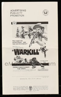 5m975 WARKILL pressbook '68 they hunt the enemy down and take no prisoners in World War II!