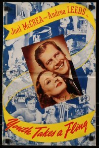 5m998 YOUTH TAKES A FLING pressbook '38 great images of Joel McCrea & pretty Andrea Leeds!