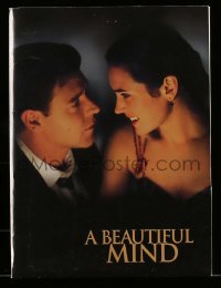 5m218 BEAUTIFUL MIND presskit w/ 29 supplements '01 paranoid-schizophrenic Russell Crowe, Connelly!