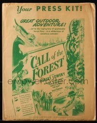 5m239 CALL OF THE FOREST presskit '49 Robert Lowery, nature in the raw, outdoor adventure!