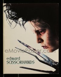 5m278 EDWARD SCISSORHANDS presskit '90 directed by Tim Burton, Johnny Depp, Winona Ryder!