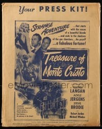5m478 TREASURE OF MONTE CRISTO presskit '52 misleading titled San Francisco film noir!