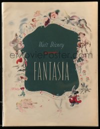 5m088 FANTASIA souvenir program book '40 cartoon images of Mickey Mouse & others, Disney classic!