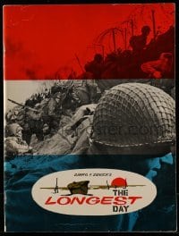 5m118 LONGEST DAY souvenir program book '62 World War II D-Day movie with 42 int'l stars!
