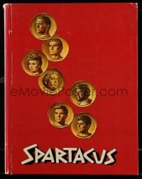 5m143 SPARTACUS hardcover souvenir program book '61 Stanley Kubrick, art of top cast on gold coins!