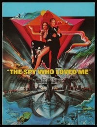 5m145 SPY WHO LOVED ME souvenir program book '77 art of Roger Moore as James Bond 007 by Bob Peak!