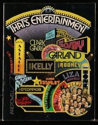 5m157 THAT'S ENTERTAINMENT souvenir program book '74 classic MGM Hollywood movie scenes!