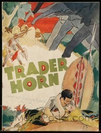 5m161 TRADER HORN souvenir program book '31 W.S. Van Dyke, big game hunters & elephants!