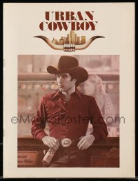 5m163 URBAN COWBOY souvenir program book '80 John Travolta in cowboy hat with Lone Star beer!