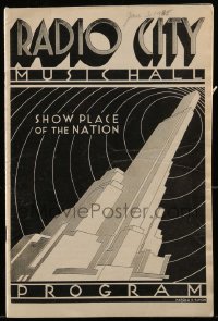 5m049 RADIO CITY MUSIC HALL program January 3, 1935 great deco art of the NYC landmark!
