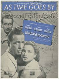 5m030 CASABLANCA sheet music '42 Humphrey Bogart, Ingrid Bergman, Curtiz, classic As Time Goes By!