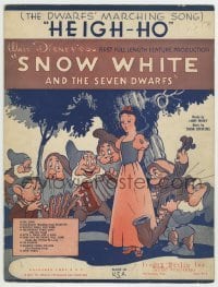 5m001 SNOW WHITE & THE SEVEN DWARFS sheet music '37 Disney animated fantasy classic, Heigh-Ho!