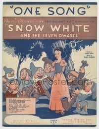 5m003 SNOW WHITE & THE SEVEN DWARFS sheet music '37 Disney animated fantasy classic, One Song!