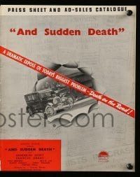 5m504 AND SUDDEN DEATH English pressbook '36 Randolph Scott, Frances Drake, traffic accident!