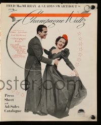 5m507 CHAMPAGNE WALTZ English pressbook '37 Fred MacMurray, Gladys Swarthout, great dancing images