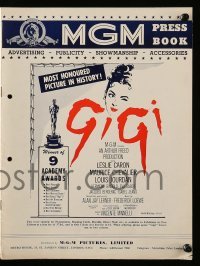 5m511 GIGI English pressbook R60s art of winking Leslie Caron, Best Director & Best Picture winner