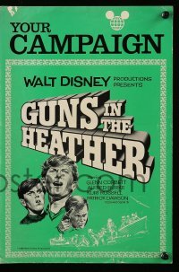 5m513 GUNS IN THE HEATHER English pressbook '69 Disney, Kurt Russell, Glenn Corbett, Alfred Burke!