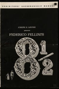 5m529 8 1/2 pressbook '63 Federico Fellini classic, Marcello Mastroianni & Claudia Cardinale!