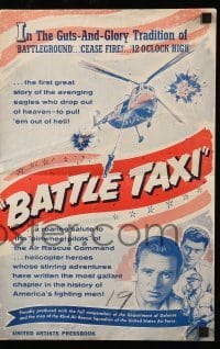 5m558 BATTLE TAXI pressbook '55 Sterling Hayden, Arthur Franz, art of helicopter rescue!
