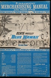 5m579 BLUE HAWAII pressbook '61 rock & roll king Elvis Presley & sexy babes at the beach!