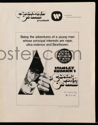 5m611 CLOCKWORK ORANGE pressbook '73 Stanley Kubrick classic, Phillip Castle art, Malcolm McDowell