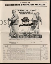 5m613 COMANCHEROS pressbook '61 cowboy John Wayne, Stuart Whitman, Ina Balin, Michael Curtiz!