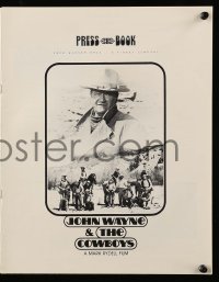 5m618 COWBOYS pressbook '72 big John Wayne gave these young boys their chance to become men!