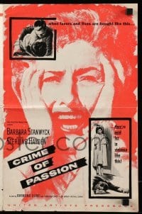 5m619 CRIME OF PASSION pressbook '57 Barbara Stanwyck, Sterling Hayden, Raymond Burr