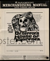 5m648 DR. TERROR'S HOUSE OF HORRORS pressbook '65 Christopher Lee, cool horror art!
