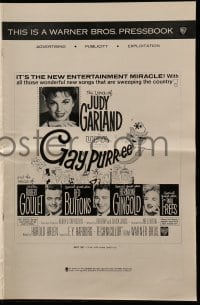 5m673 GAY PURR-EE pressbook '62 Judy Garland, Robert Goulet, Red Buttons, cartoon cats!