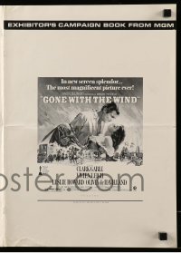 5m685 GONE WITH THE WIND pressbook R74 Terpning art of Gable carrying Leigh over burning Atlanta!
